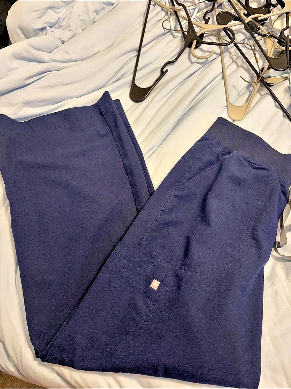 FIGS Zamora Jogger Scrub Pant straight leg in navy Blue Large